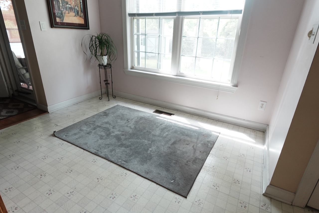 Dining room set removal — after